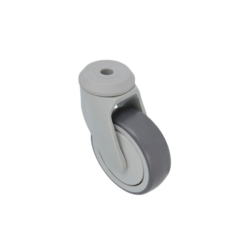 AMIG 24270  
 Rueda con agujero 2536  
 Ø100 mm  
 Goma  
 Gris