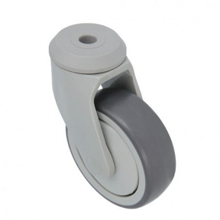 AMIG 24270  
 Rueda con agujero 2536  
 Ø100 mm  
 Goma  
 Gris