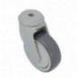 AMIG 24270  
 Rueda con agujero 2536  
 Ø100 mm  
 Goma  
 Gris