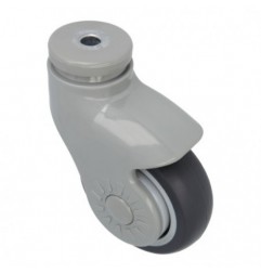 AMIG 24272  
 Rueda con agujero 2537  
 Ø100 mm  
 Goma  
 Gris