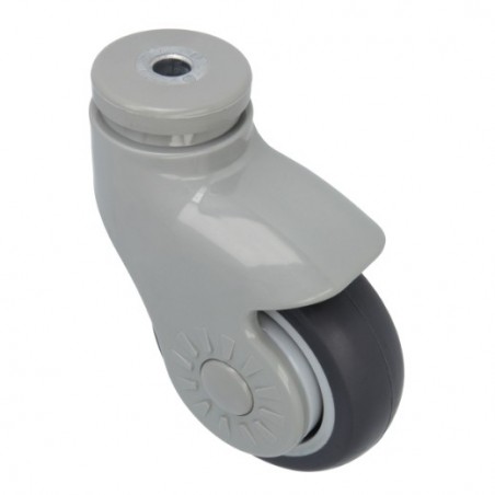 AMIG 24272  
 Rueda con agujero 2537  
 Ø100 mm  
 Goma  
 Gris