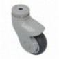 AMIG 24272  
 Rueda con agujero 2537  
 Ø100 mm  
 Goma  
 Gris