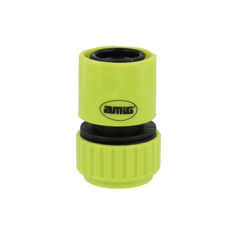 AMIG 24352  
 Empalme rápido manguera R08  
 3/4''  
 ABS  
 Verde pistacho