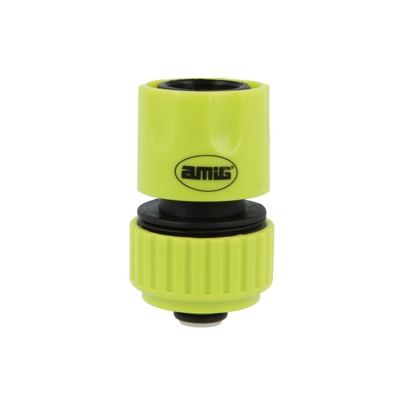 AMIG 24358  
 Empalme rápido manguera R09 STOP  
 3/4''  
 ABS  
 Verde pistacho