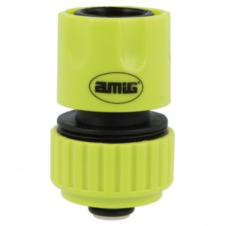 AMIG 24358  
 Empalme rápido manguera R09 STOP  
 3/4''  
 ABS  
 Verde pistacho