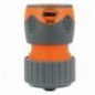 AMIG 24360  
 Empalme rápido manguera R09 STOP PLUS  
 3/4''  
 ABS + goma  
 Naranja-Gris
