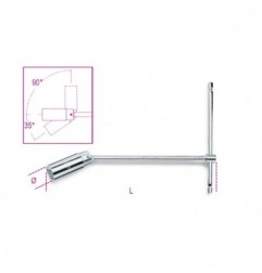 957 16 Llave en T con vaso articulado, para bujías