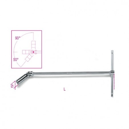 959 20,8 Llave en T con vaso articulado, para bujías, tipo normal
