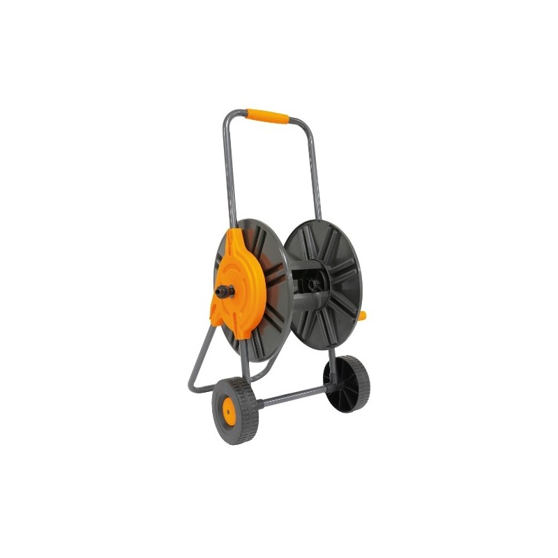 AMIG 24409  
 Carro portamangueras R46  
 1/2'' - 60 m  
 Polipropileno  
 Naranja-Gris
