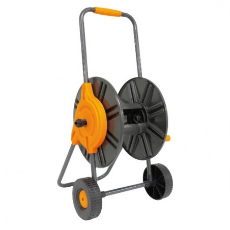 AMIG 24409  
 Carro portamangueras R46  
 1/2'' - 60 m  
 Polipropileno  
 Naranja-Gris