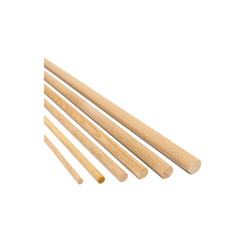AMIG 24413  
 Redondo estriado 81  
 Ø10 mm  
 Haya