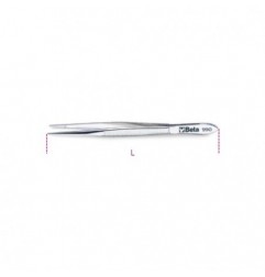 990 130 Pinza de puntas finas, rectas y redondeadas de acero inoxidable