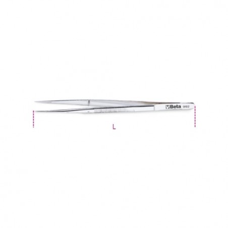 992 150 Pinza con guía de puntas finas, rectas y redondeadas de acero inoxidable