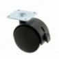 AMIG 24535  
 Rueda con pletina y freno 1504  
 Ø60 mm  
 Nylon  
 Negro