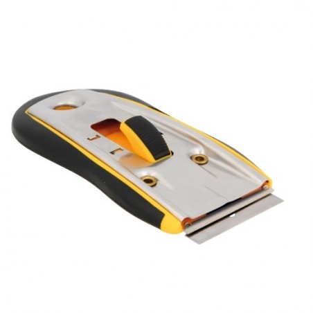 AMIG 24541  
 Rascavidrios 51  
 108 x 52 mm  
 Acero  
 Amarillo/Negro