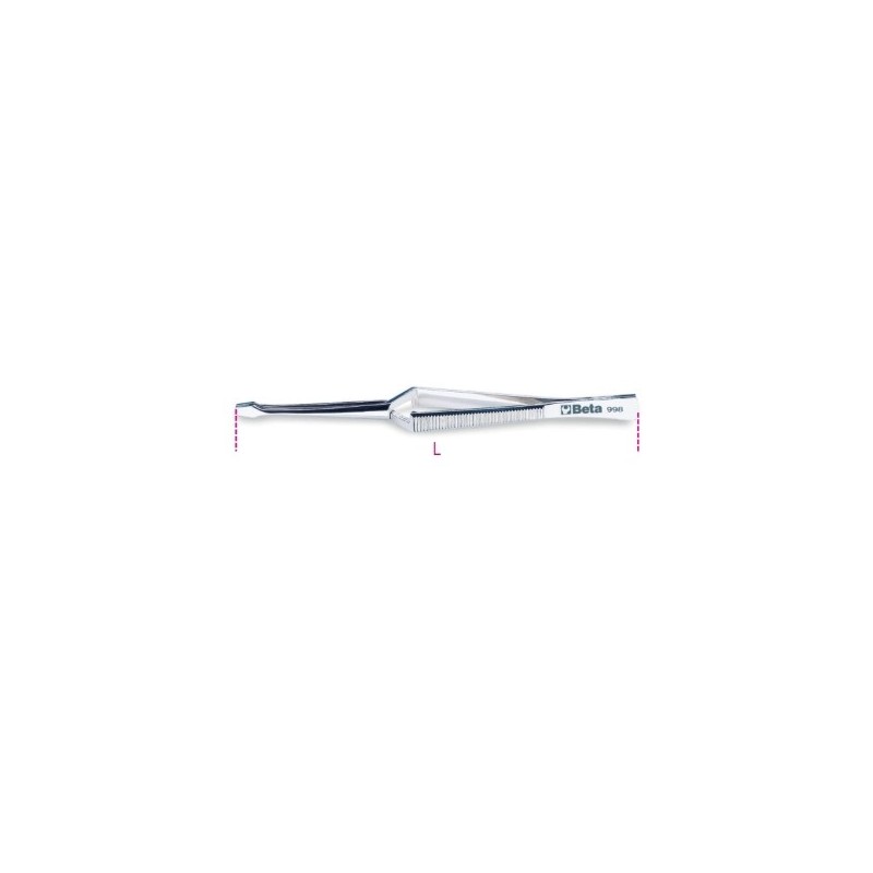 998 150 Pinza de puntas planas, cruzadas y moleteadas de acero inoxidable