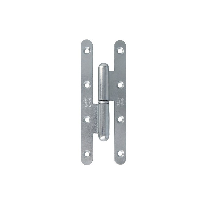 AMIG 24611  
 Pernio 505  
 140 x 55 x 3 mm  
 Acero  
 Zincado - Derecha