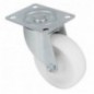 AMIG 24617  
 Rueda con pletina 2550  
 Ø200 mm  
 Nylon  
 Blanco