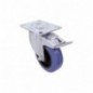 AMIG 24624  
 Rueda con pletina y freno 2700  
 Ø100 mm  
 Goma  
 Azul