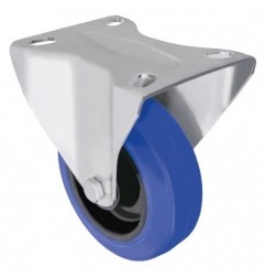 AMIG 24625  
 Rueda con pletina fija 2701  
 Ø100 mm  
 Goma  
 Azul