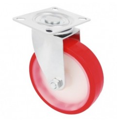 AMIG 24626  
 Rueda con pletina 2540  
 Ø160 mm  
 Poliuretano  
 Rojo