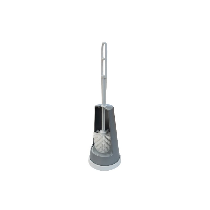 VELTA HOME 24633  
 Escobillero CAMPANA  
 Ø13 x 40 cm  
 Nylon-PVC  
 Gris/Blanco