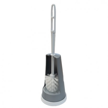 VELTA HOME 24633  
 Escobillero CAMPANA  
 Ø13 x 40 cm  
 Nylon-PVC  
 Gris/Blanco