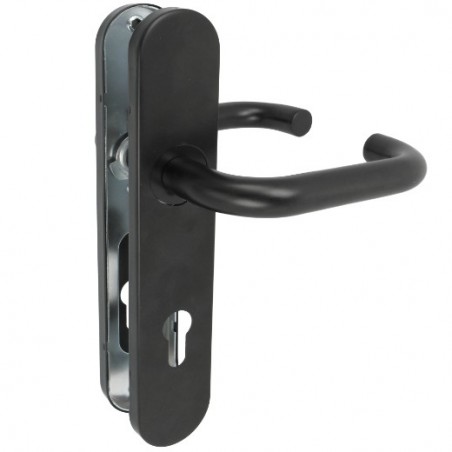 AMIG 24650  
 Manilla con placa 3PXB85  
 245 x 45 mm  
 Acero inoxidable  
 Negro