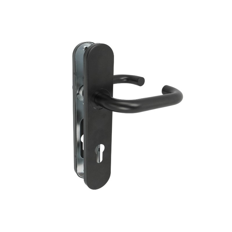 AMIG 24651  
 Manilla con placa 3PXB85  
 245 x 45 mm  
 Acero inoxidable  
 Negro