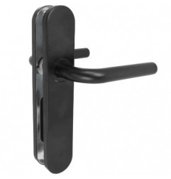 AMIG 24652  
 Manilla con placa 4PX  
 245 x 45 mm  
 Acero inoxidable  
 Negro