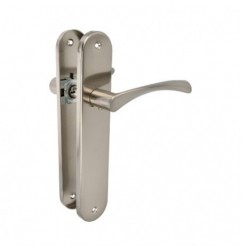 AMIG 24656  
 Manilla con placa ISHI PB  
 240 x 45 mm  
 Aluminio  
 Níquel cepillado