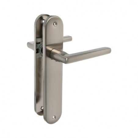 AMIG 24658  
 Manilla con placa MAI PB  
 240 x 45 mm  
 Aluminio  
 Níquel cepillado