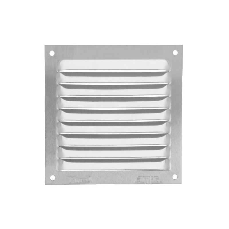 AMIG 24661  
 Rejilla ventilación 3  
 100 x 100 mm  
 Aluminio  
 Plata