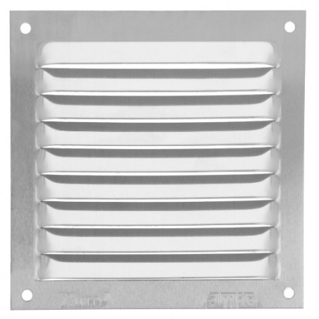 AMIG 24661  
 Rejilla ventilación 3  
 100 x 100 mm  
 Aluminio  
 Plata