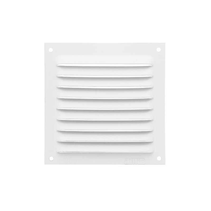 AMIG 24662  
 Rejilla ventilación 3  
 100 x 100 mm  
 Aluminio  
 Blanco