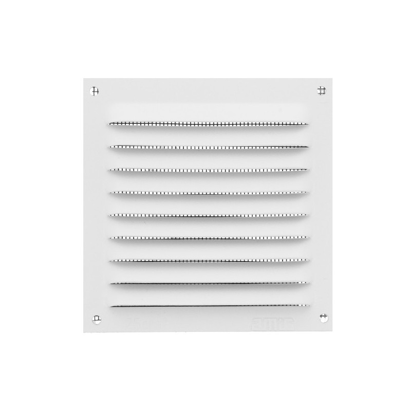 AMIG 24664  
 Rejilla ventilación con mosquitera 3  
 100 x 100 mm  
 Aluminio  
 Blanco