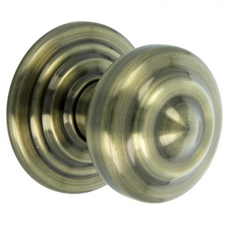 AMIG 24671  
 Pomo puerta de entrada 51  
 Ø70 mm  
 Latón  
 Cuero