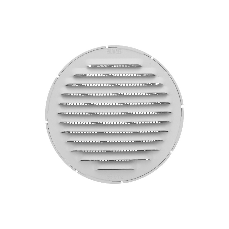 AMIG 24727  
 Rejilla ventilación 11  
 Ø100 mm  
 Aluminio  
 Blanco