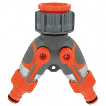 AMIG 24757  
 Conector válvula 2 vías R05 PLUS  
 1'' - 3/4''  
 ABS + goma  
 Naranja-Gris