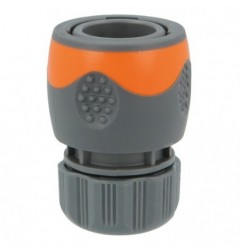 AMIG 24759  
 Empalme rápido manguera R08 PLUS  
 1/2''  
 ABS + goma  
 Naranja-Gris
