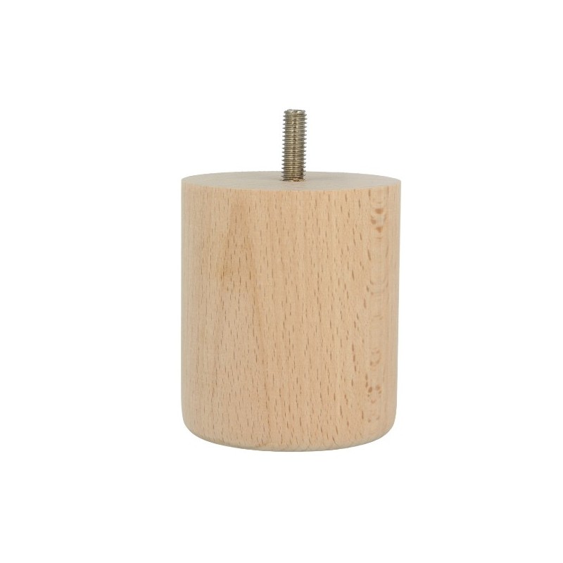 AMIG 24773  
 Pata para mueble 31  
 Ø68 x 80 mm  
 Madera  
 Haya
