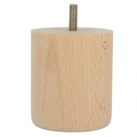 AMIG 24773  
 Pata para mueble 31  
 Ø68 x 80 mm  
 Madera  
 Haya
