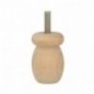 AMIG 24776  
 Pata para mueble 33  
 Ø36 x 55 mm  
 Madera  
 Haya