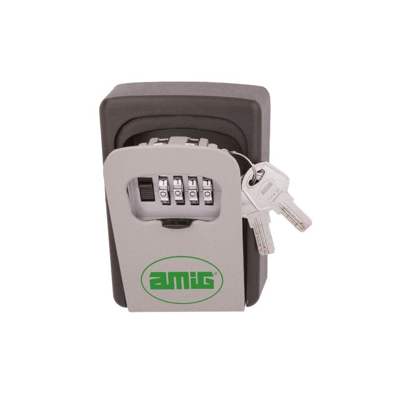 AMIG 24794  
 Guardallaves TS01  
 122 x 87 x 40 mm  
 Acero  
 Gris