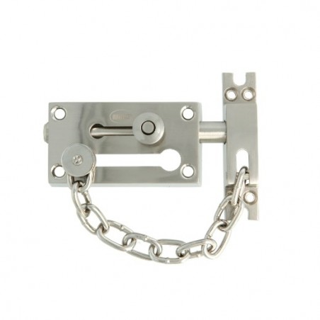 AMIG 24796  
 Pasador con cadena de seguridad 475  
 80 x 45 mm  
 Zamak  
 Cromado mate