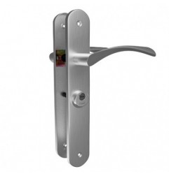 AMIG 24833  
 Manilla con placa ISHI+MULET 46  
 240 x 45 mm  
 Acero  
 Níquel cepillado - Derecha