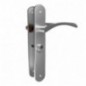 AMIG 24834  
 Manilla con placa ISHI+MULET 46  
 240 x 45 mm  
 Acero  
 Níquel cepillado - Izquierda