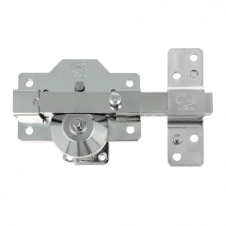 AMIG 24837  
 Cerrojo alta seguridad 3 PLUS  
 90 x 154 mm  
 Acero  
 Cromado brillo