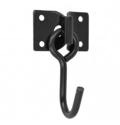 AMIG 24858  
 Placa con gancho móvil 509  
 69 x 45 mm  
 Acero  
 Negro