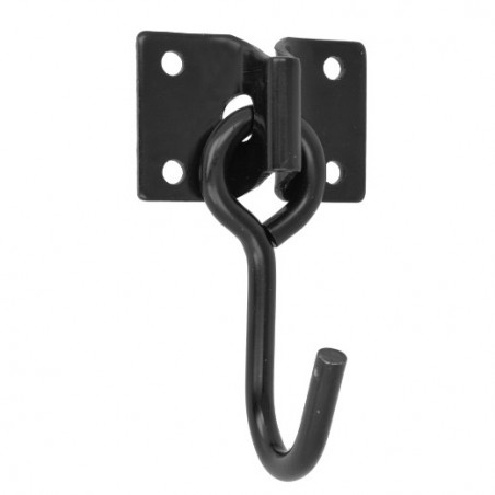 AMIG 24858  
 Placa con gancho móvil 509  
 69 x 45 mm  
 Acero  
 Negro